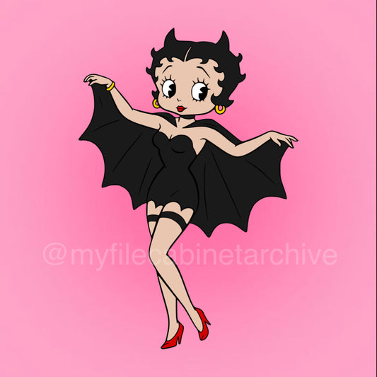 Bat Betty Boop SVG + PNG