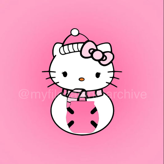 HK Snowman Buzzball Holder SVG