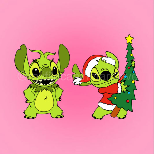 Stitch Grinch (2) SVG + PNG