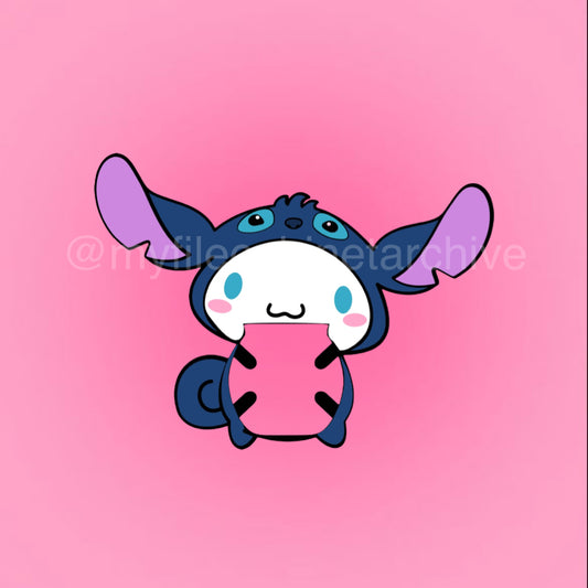 Stitch Cinnamoroll Buzzball Holder SVG