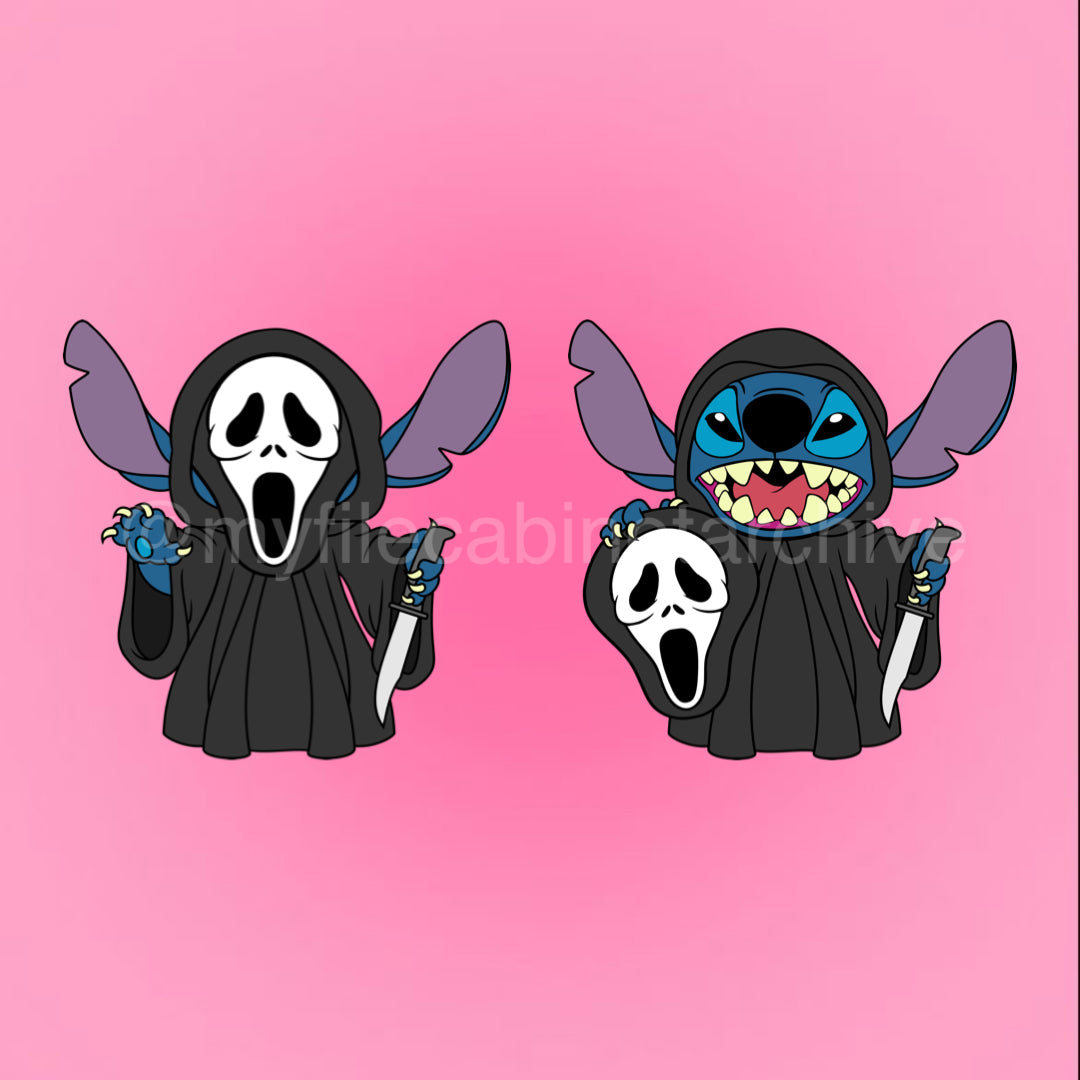 Stitch x Scream (2) SVG + PNG