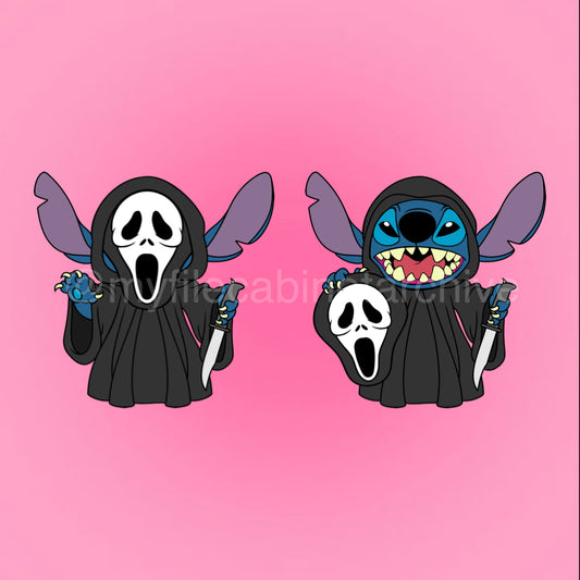 Stitch x Scream (2) SVG + PNG