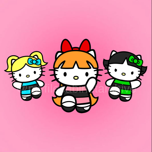 HK Powerpuff Girls (3) SVG + PNG