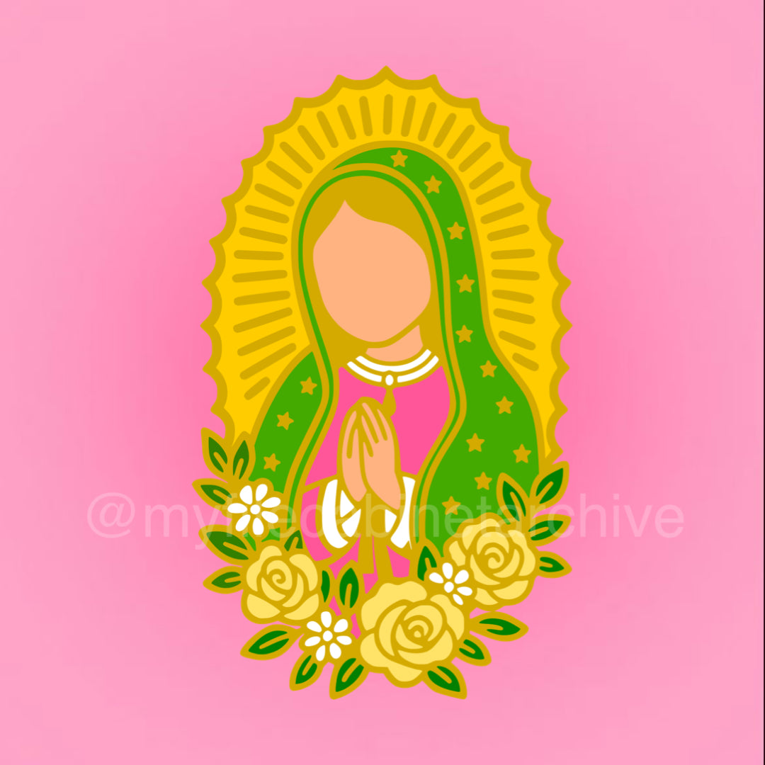 Virgin of Guadalupe No Face SVG + PNG