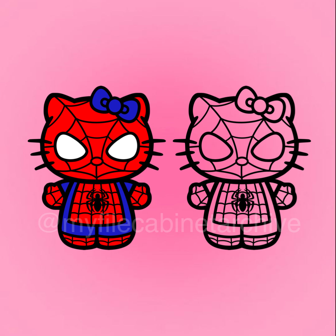 SpiderKitty & Outline (2) SVG + PNG