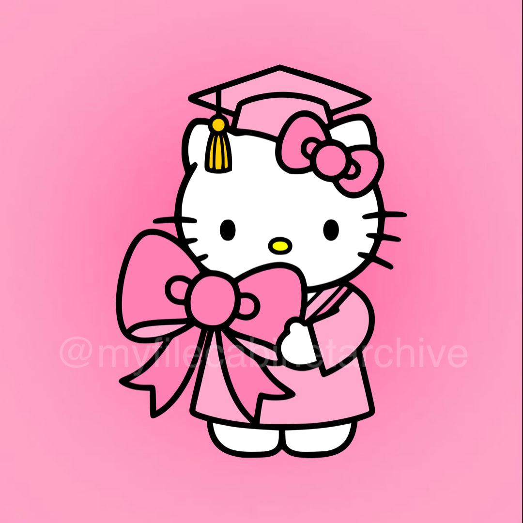 HK Graduate Hugging Bow SVG + PNG