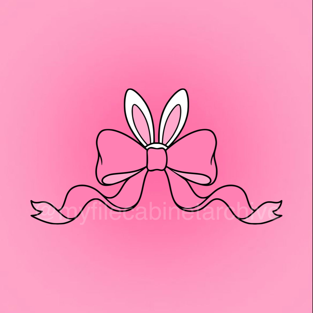 Easter Bunny Bow SVG + PNG