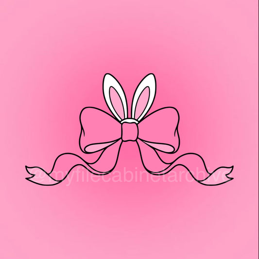 Easter Bunny Bow SVG + PNG