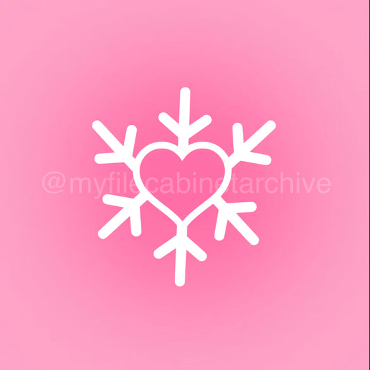 Heart Snowflake PNG