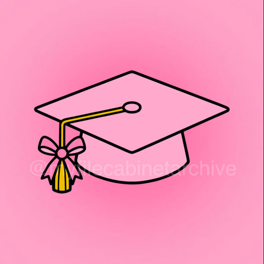 Bow Graduation Cap SVG + PNG