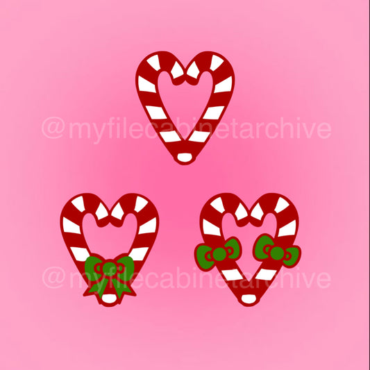 HK Heart Candy Cane (3) SVG + PNG