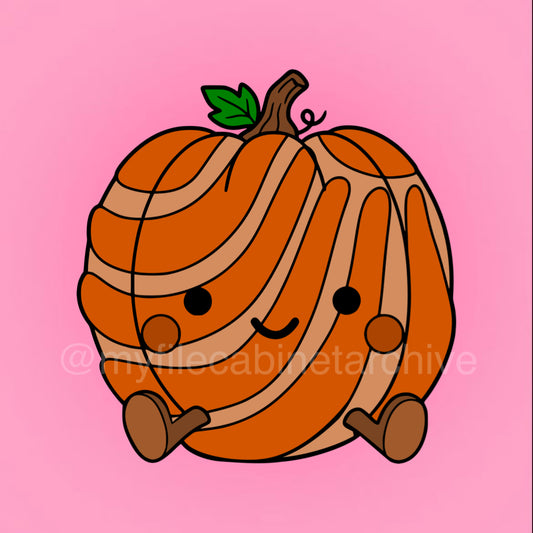 Pumpkin Concha Character SVG + PNG