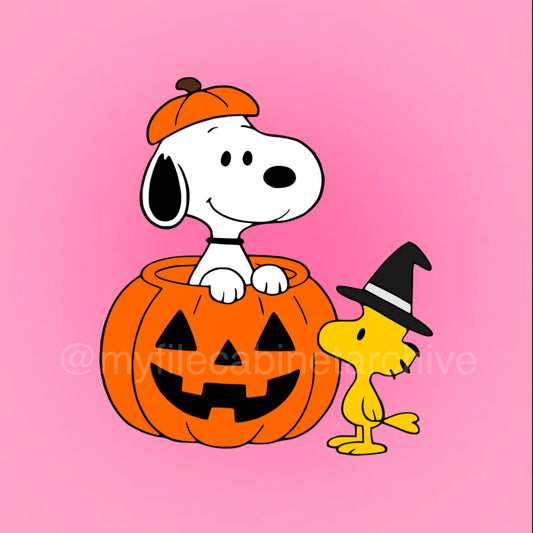 Snoopy Woodstock Pumpkin SVG + PNG