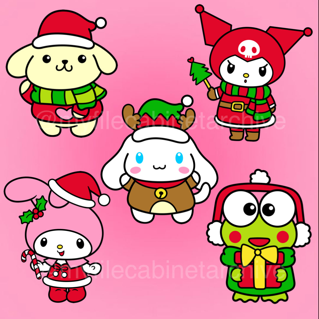 HK Christmas Friends (5) SVG + PNG