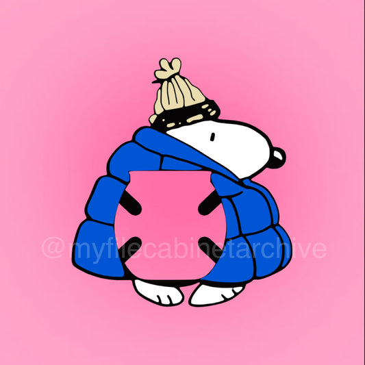 Snoopy Puffer Buzzball Holder SVG