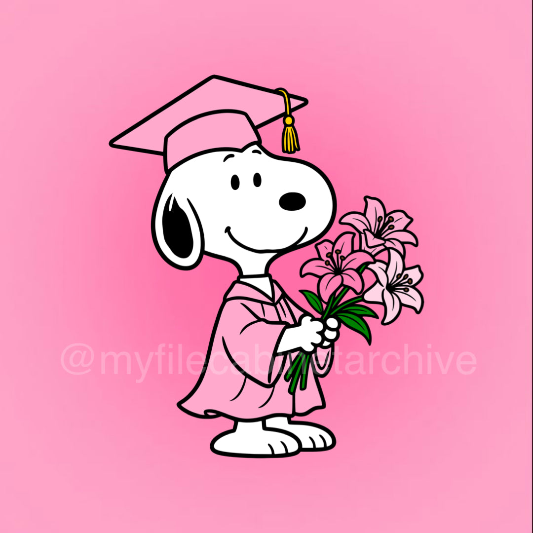 Lily Snoopy Graduate SVG + PNG