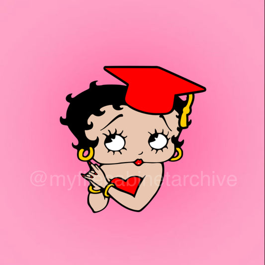 Betty Boop Grad SVG + PNG