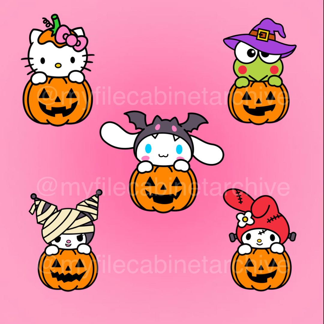 HK & Friends Pumpkin Halloween (5) SVG + PNG