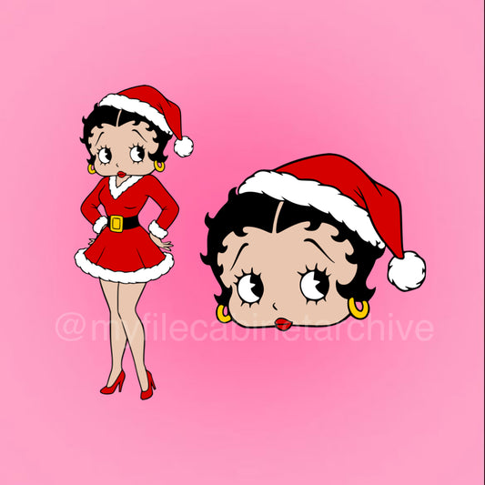 Betty Boop Mrs. Clause (2) SVG + PNG