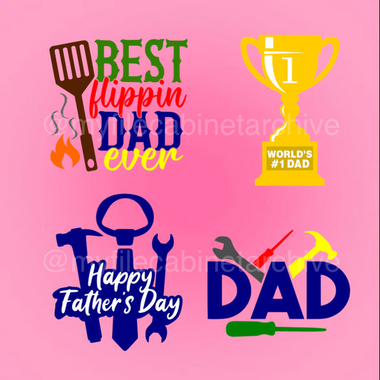 Fathers Day Pack (4) SVG + PNG