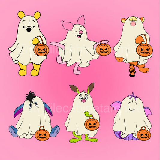 Pooh Ghost Costumes (6) SVG + PNG