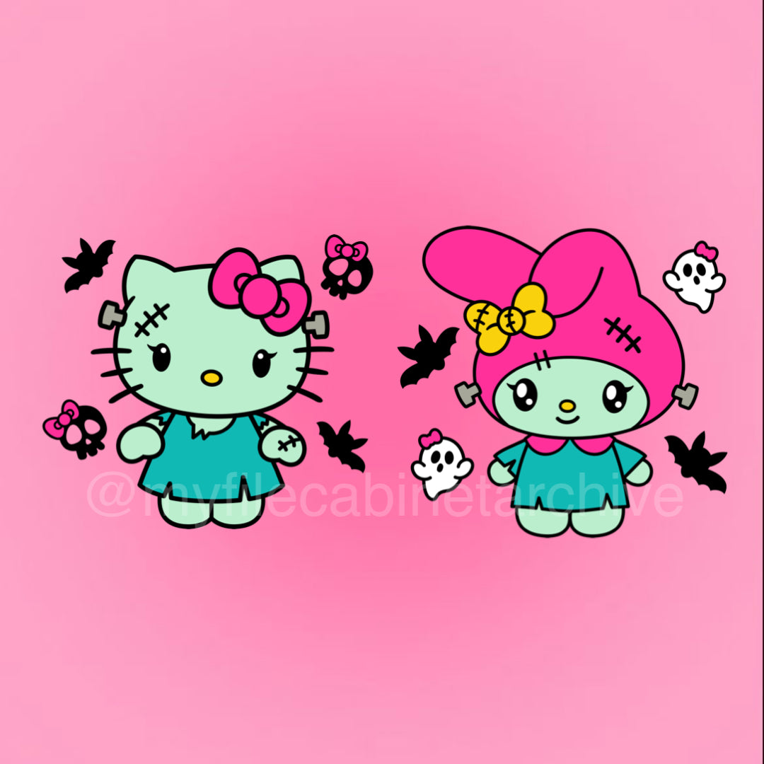Kitty Friends Frankenstein (2) SVG + PNG