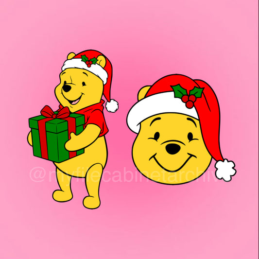 Winnie The Pooh Santa Hat (2) SVG + PNG