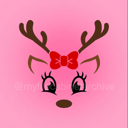 Reindeer Face SVG + PNG