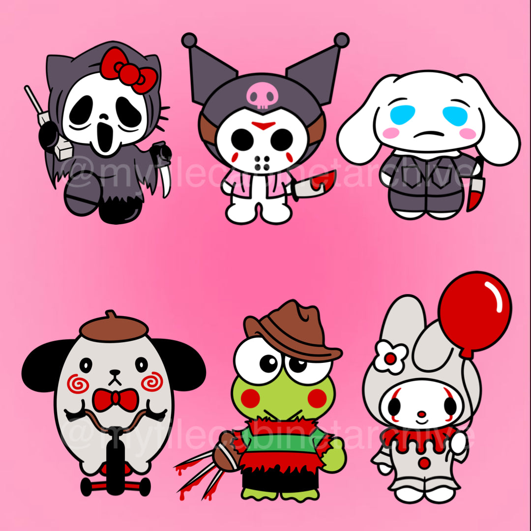 HK & Friends Horror Characters (6) SVG + PNG