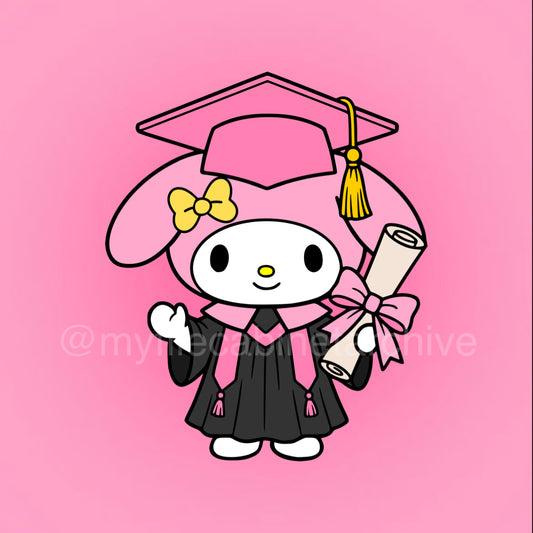 My Melody Bow Graduate SVG + PNG