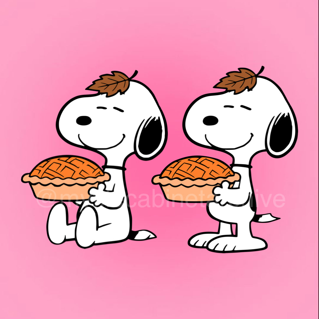 Snoopy Holding Pie (2) SVG + PNG
