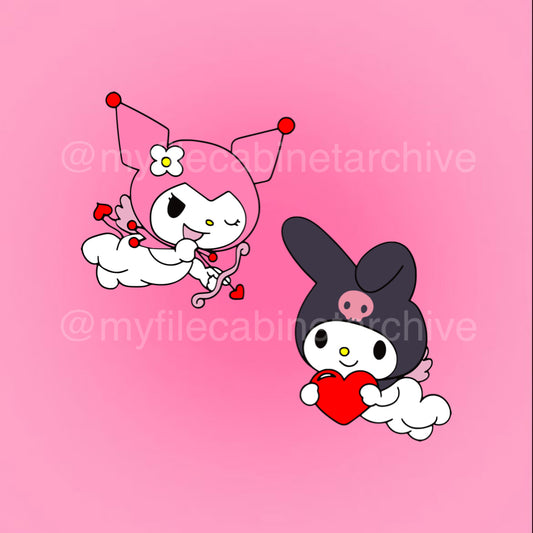 My Melody Kuromi Cupid SVG + PNG