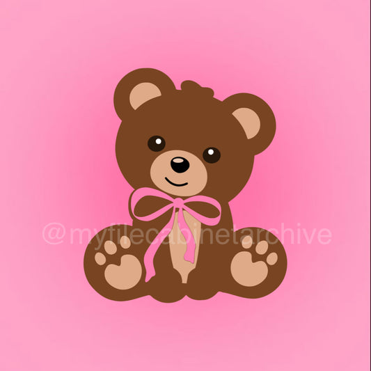 Bow Teddy Bear SVG + PNG