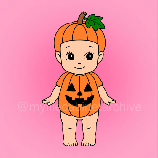 Sonny Angel Wearing Pumpkin Suit SVG + PNG