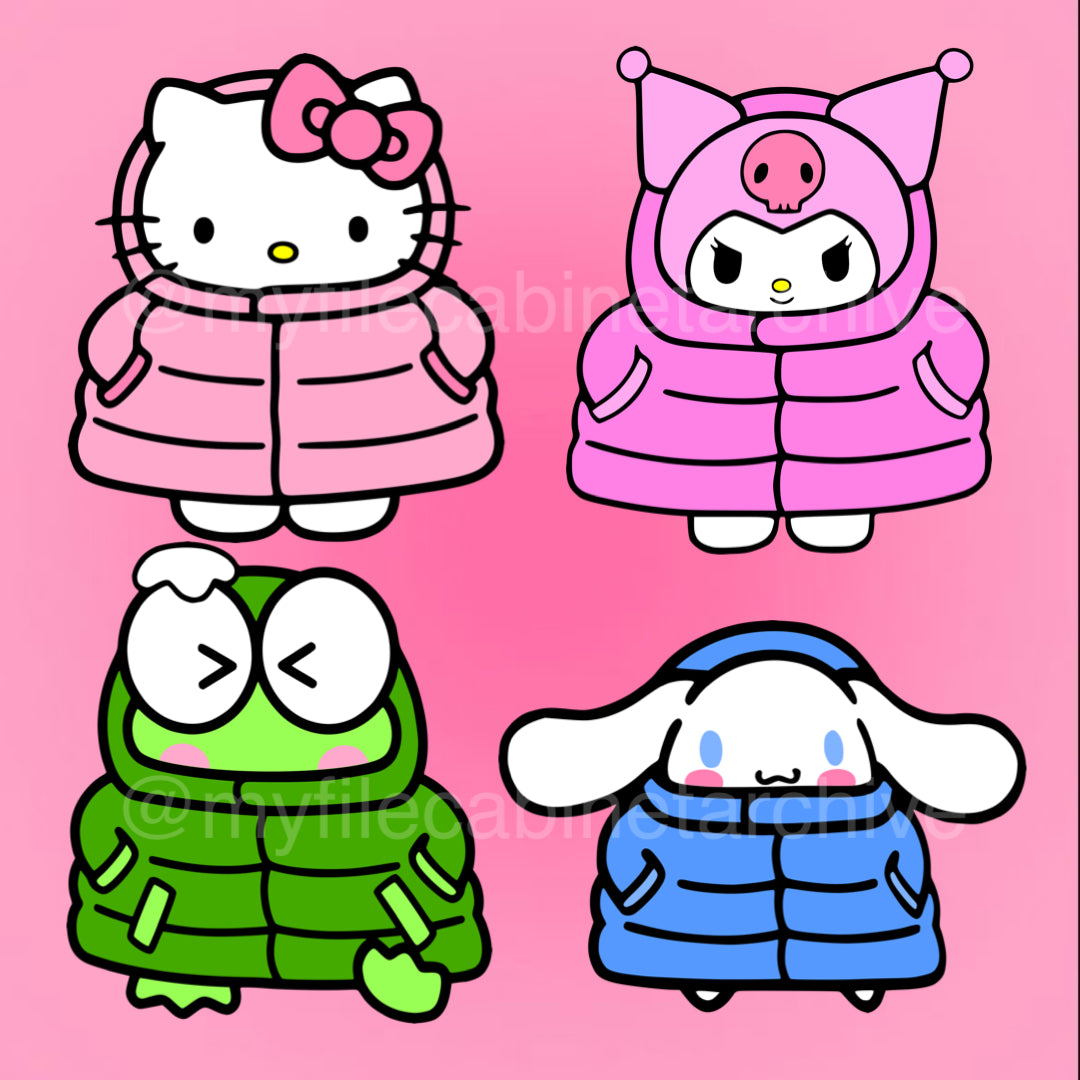 HK & Friends Puffer Jacket (4) SVG + PNG