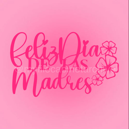 Feliz Dia De Las Madres Floral Text SVG + PNG