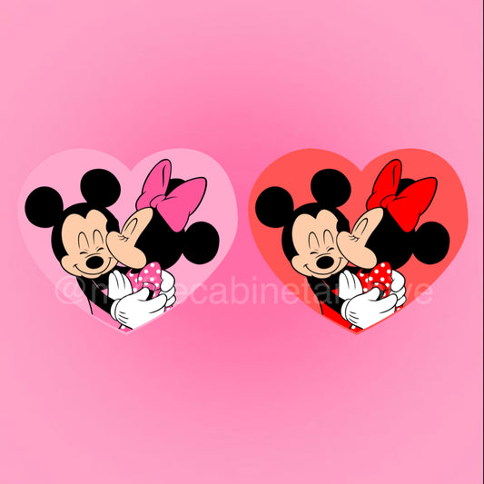 Heart Mickey And Minnie (2) SVG + PNG