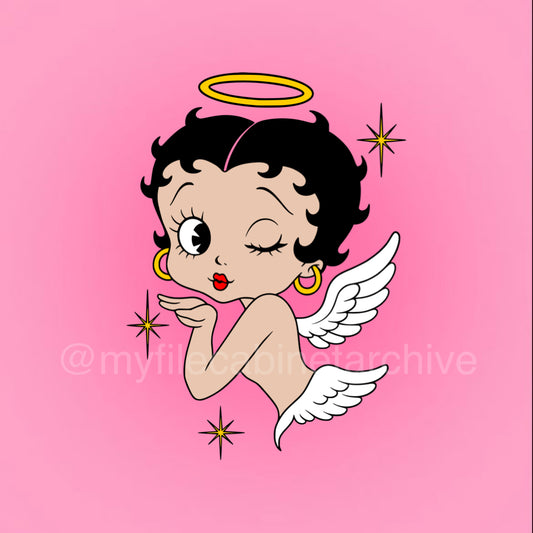 Betty Boop Angel SVG + PNG