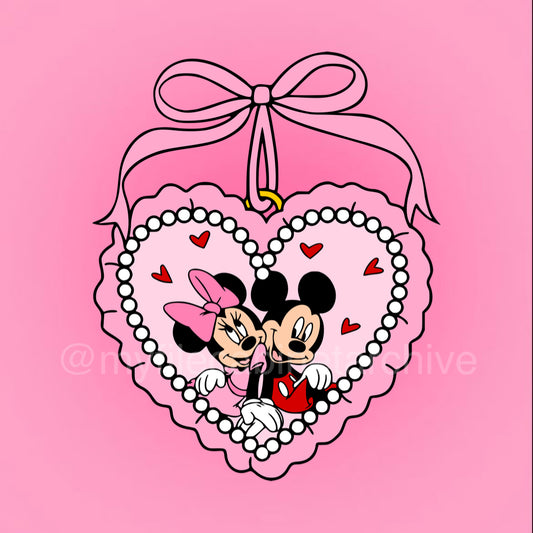 Mickey & Minnie Couple Ornament SVG + PNG