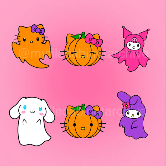 HK & Friends Ghost Pumpkin (6) SVG + PNG