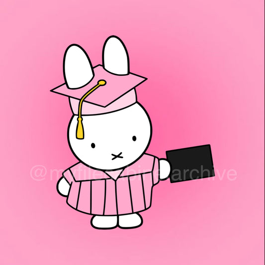 Miffy Graduation SVG + PNG