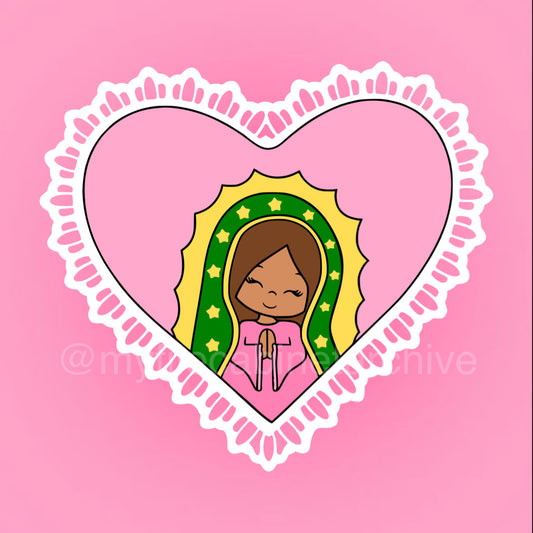 Heart Character Virgin Mary SVG + PNG