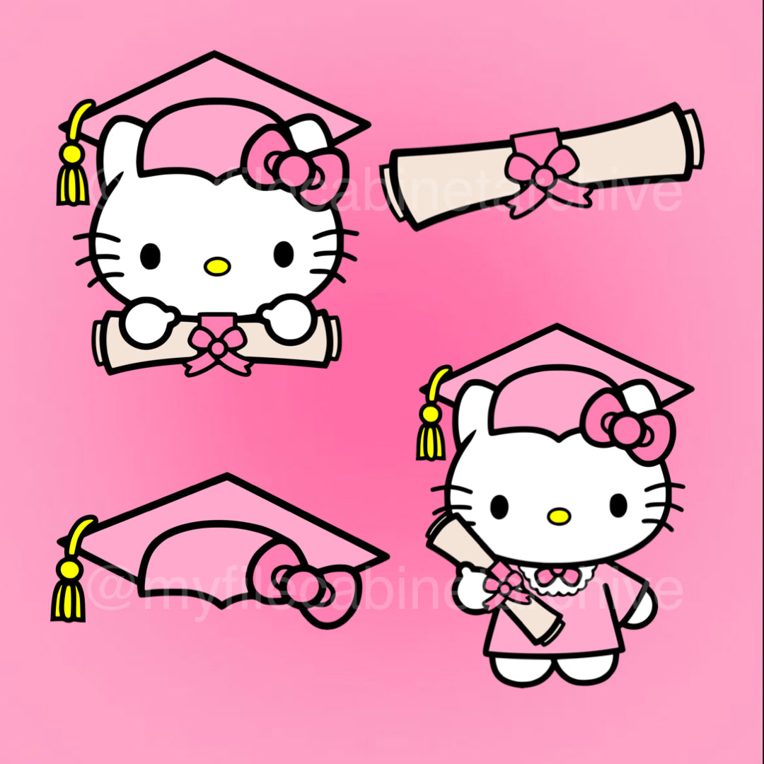 HK Cute Graduation (4) SVG + PNG