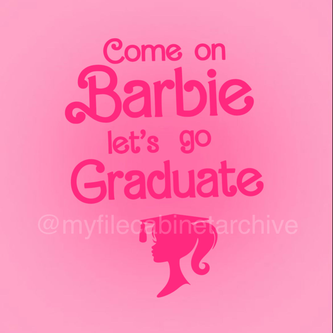 Barbie Graduate SVG + PNG