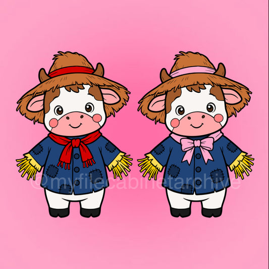 Cow Scarecrow (2) SVG + PNG