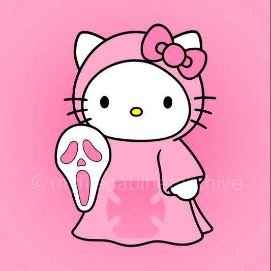 HK Pink Ghostface Buzzball Holder SVG + PNG