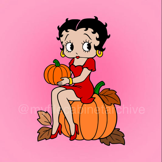 Betty Boop Pumpkin Fall SVG + PNG
