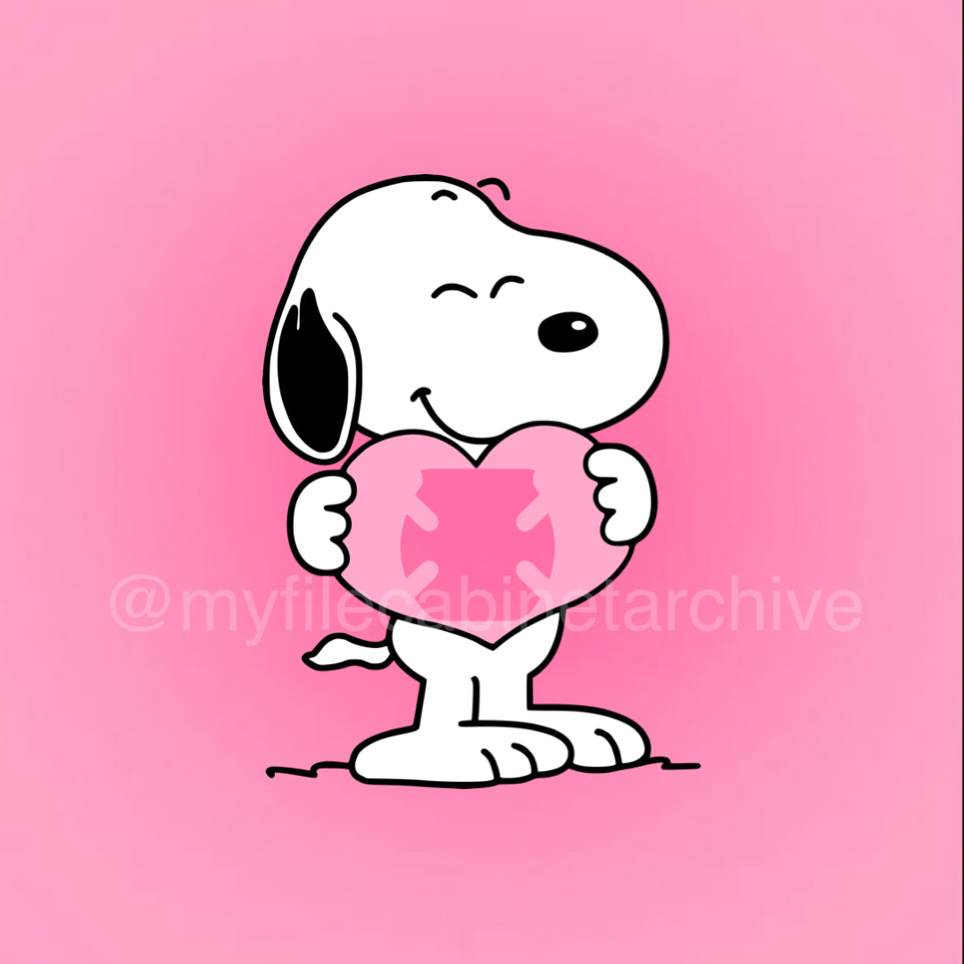 Heart Snoopy Buzzball Holder SVG