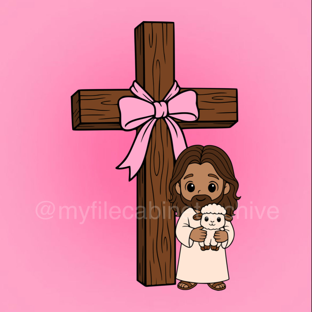 Jesus Bow Cross SVG + PNG