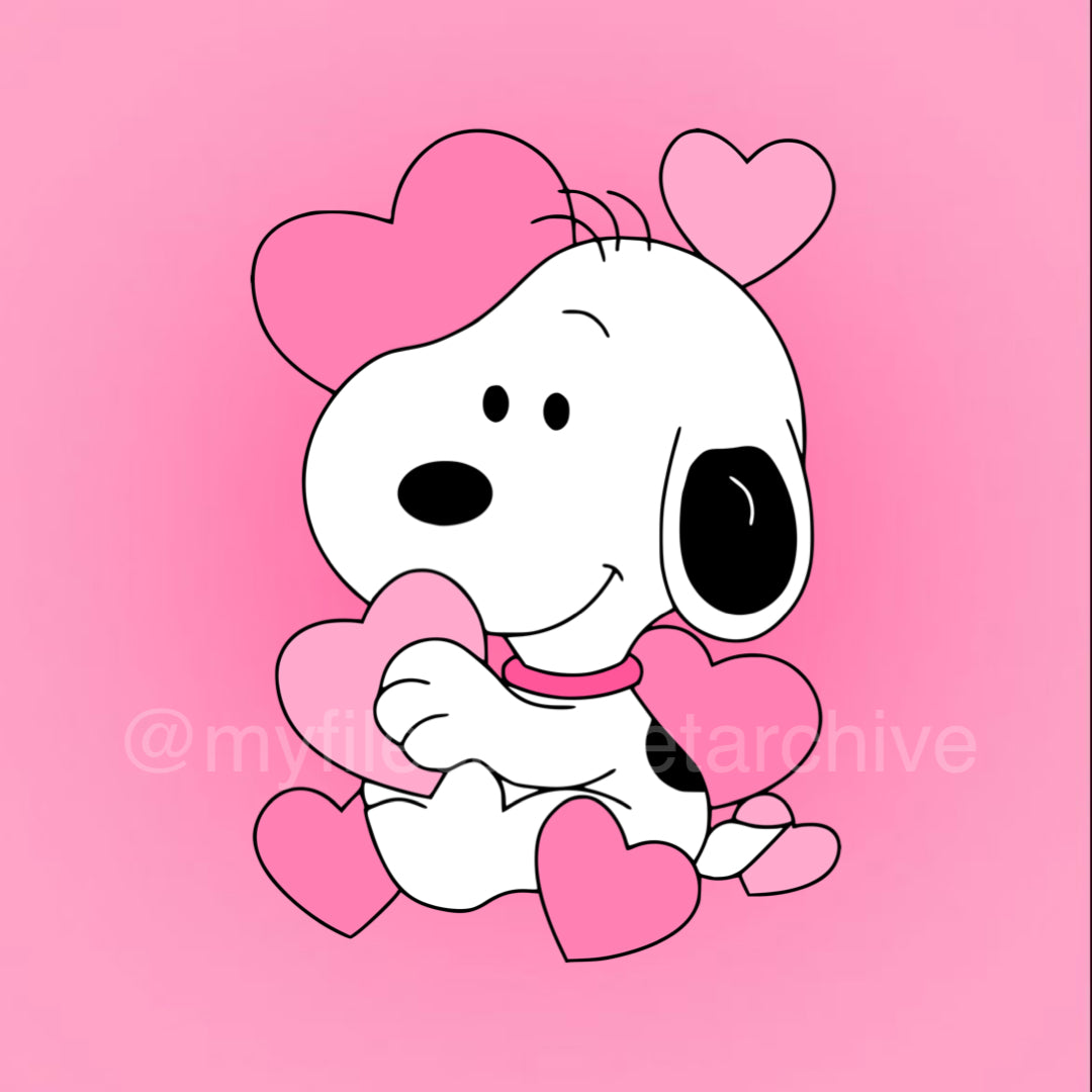 Baby Heart Snoopy SVG + PNG